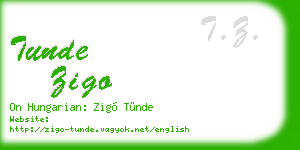 tunde zigo business card